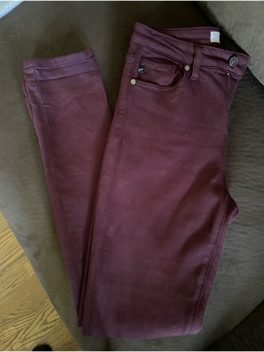 KanCan Women's Skinny Jeans in Deep Wine